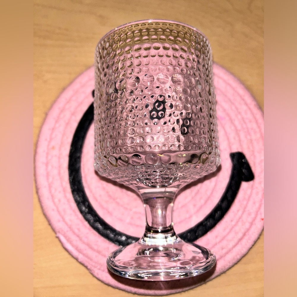 Set of four bubble wine glasses